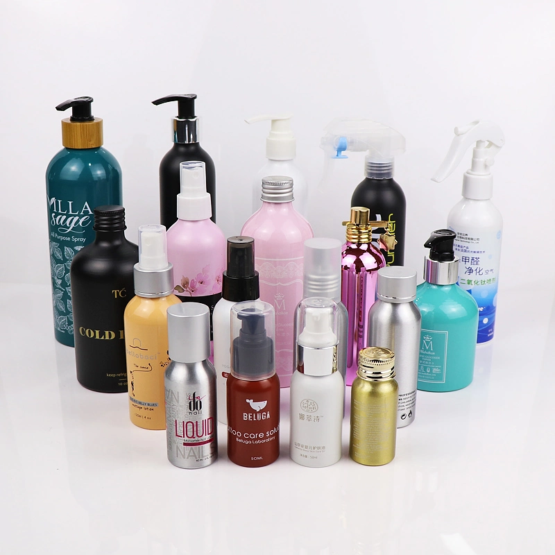 Various Size of Aluminum Bottle Jar Cosmetic Packaging Can Be Customized