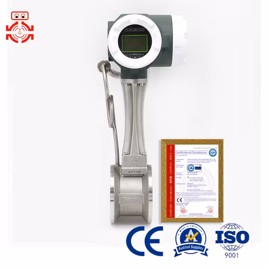 1.6MPa ステンレス鋼材料、蒸気、空気、ガス測定渦流量計、高温プローブ、CE カスタマイズ可能なサイズ