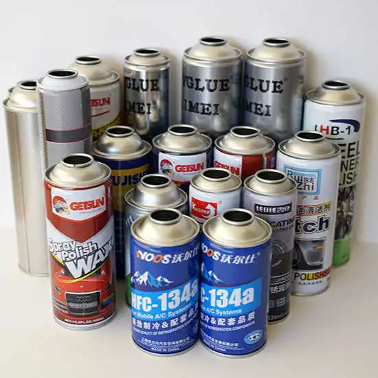 カスタム印刷されたロゴのアルミニウム エアゾール スプレー缶、保湿剤用バルブ付き