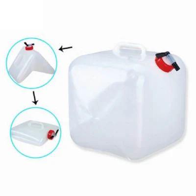 5L/10L/20LLDPE/PE 透明折りたたみプラスチックキャンプ水容器災害救援用